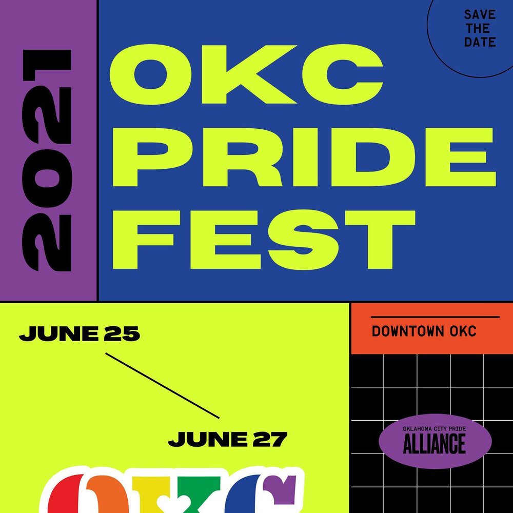 🌈OKC PRIDE 2021 🌈
JUNE 25TH - 27TH, 2021
Save the date! We're carefully planning the Inaugural Downtown festival and parade the last weekend of June. We're doing so in collaboration with @oklahomansforequality for what we're calling &quot;Pride on the Mother Road&quot;. 
In 2021 we must take the journey to make connections, to bridge communities, to reconcile our dark past for a dynamic and prosperous future. We hope to celebrate pride all along the &ldquo;Mother Road&rdquo;. The OKC Pride Alliance Parade will be at 10am on Saturday, June 26th in downtown Oklahoma City,  and The Tulsa Pride Parade will be at 6pm in the Art Deco/East Village in downtown Tulsa. We hope this year's observance will emphasize the importance of restorative justice, healing, unity, and bridge our communities as we remember the 1921 massacre of Tulsa&rsquo;s Greenwood neighborhood known as &lsquo;Black Wall Street&rsquo;. 
Head to our website to learn more + check out our interest forms for parade entries